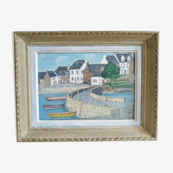 Landscape painting of the seaside in Brittany
