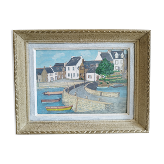 Tableau paysage du bord de mer en Bretagne