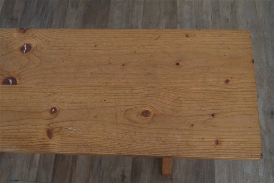 Vintage wood bench from the 1970s
