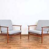 Danish teak lounge chairs, set of 2.