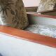 Pair of italian lounge chairs afrormosia and mohair, 1940s