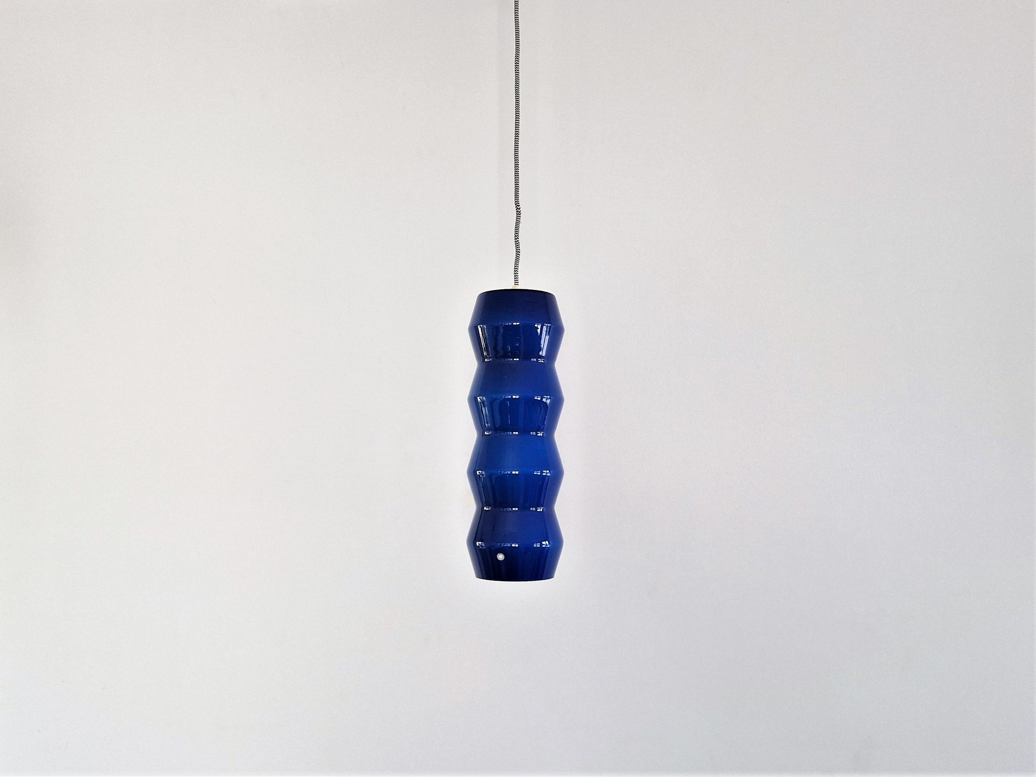 Blue colored Murano glass pendant lamp, Sweden 1960's
