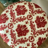 Ancien tabouret à vis retapissé