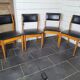 4 chaises scandinave des années 60