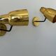 Pair of vintage adjustable wall lights, brass, France 1960