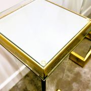 Rare Pair Of Mirrored Plinths or Console By Deknudt, Belgium 1980s