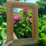 VINTAGE RATTAN MIRROR