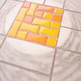 Round ceramic and steel coffee table