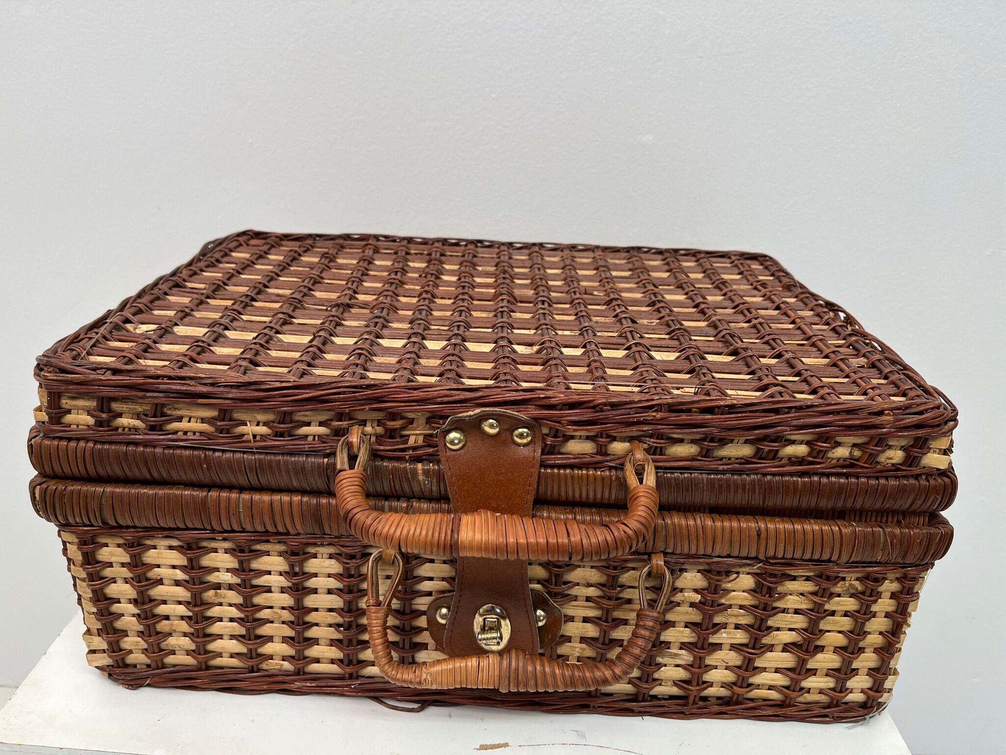 Vintage picnic suitcase