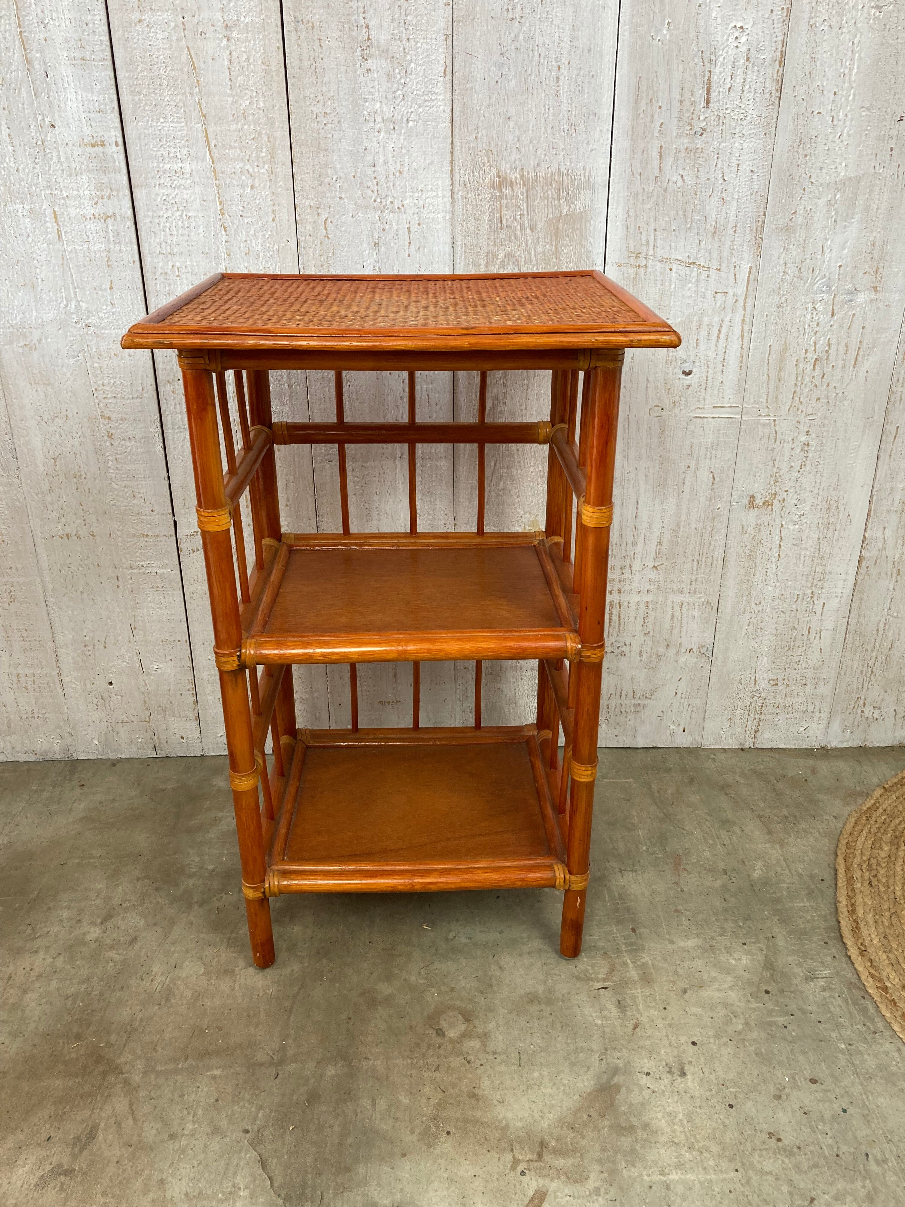 Rattan shelf
