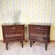 Pair of Vintage Wooden Nightstands: Mid-Century Modern Bedside Tables