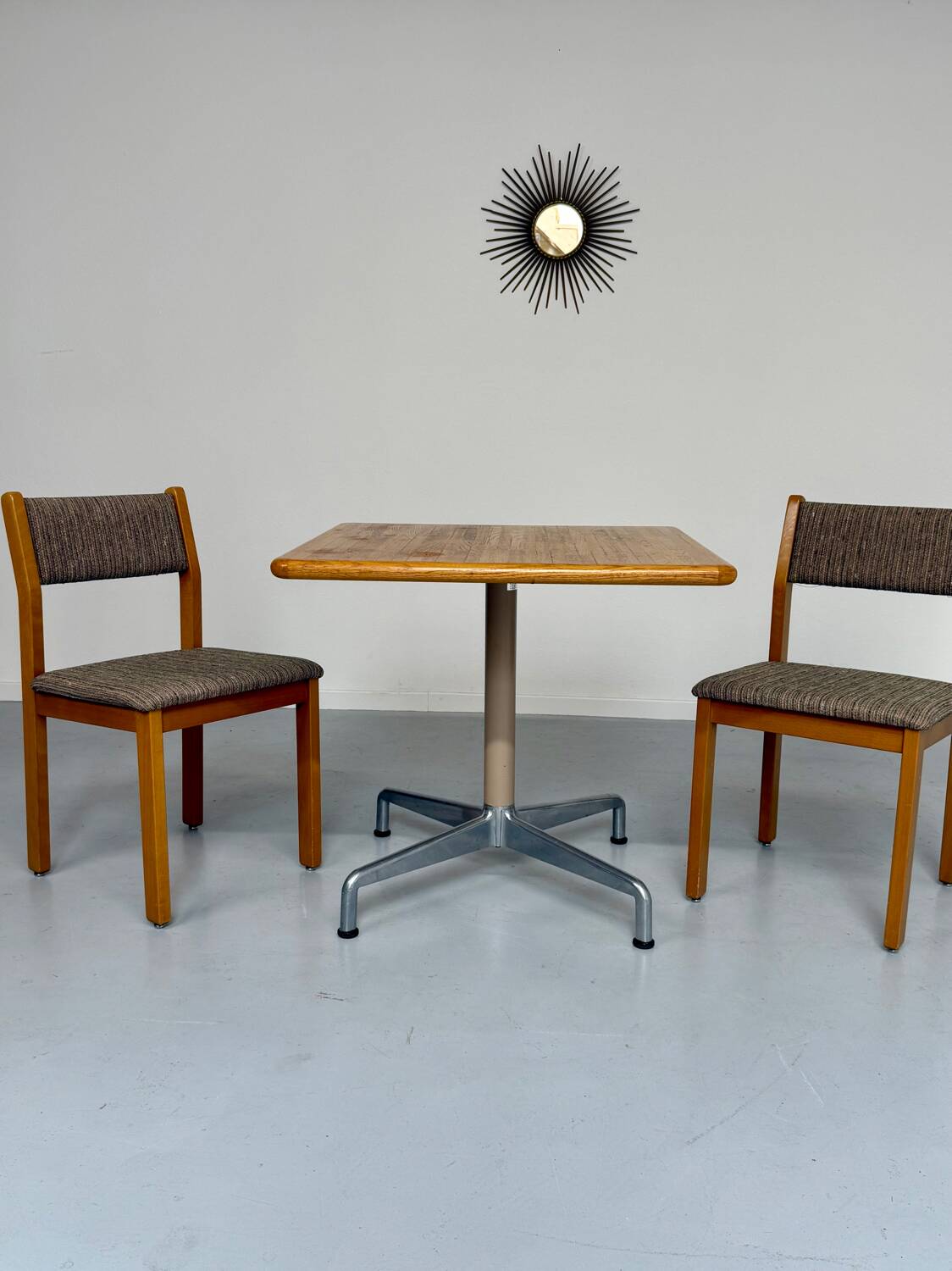Belform small wooden and metal dining table from the 80s