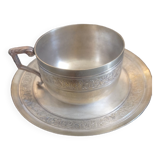 White metal plate and cup