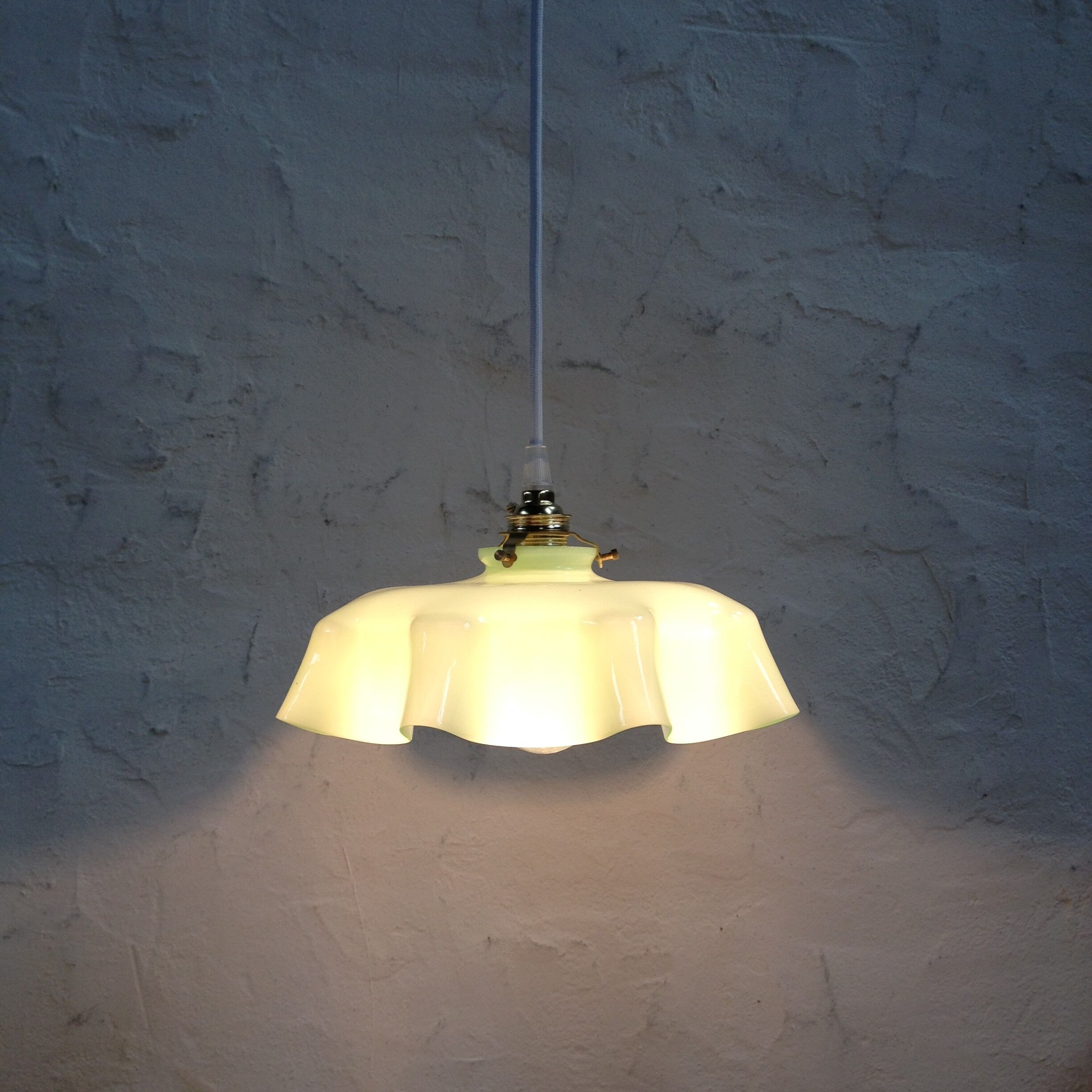 Mint green opaline hanging