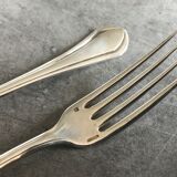 Case with cutlery christofle fork and spoon in silver metal