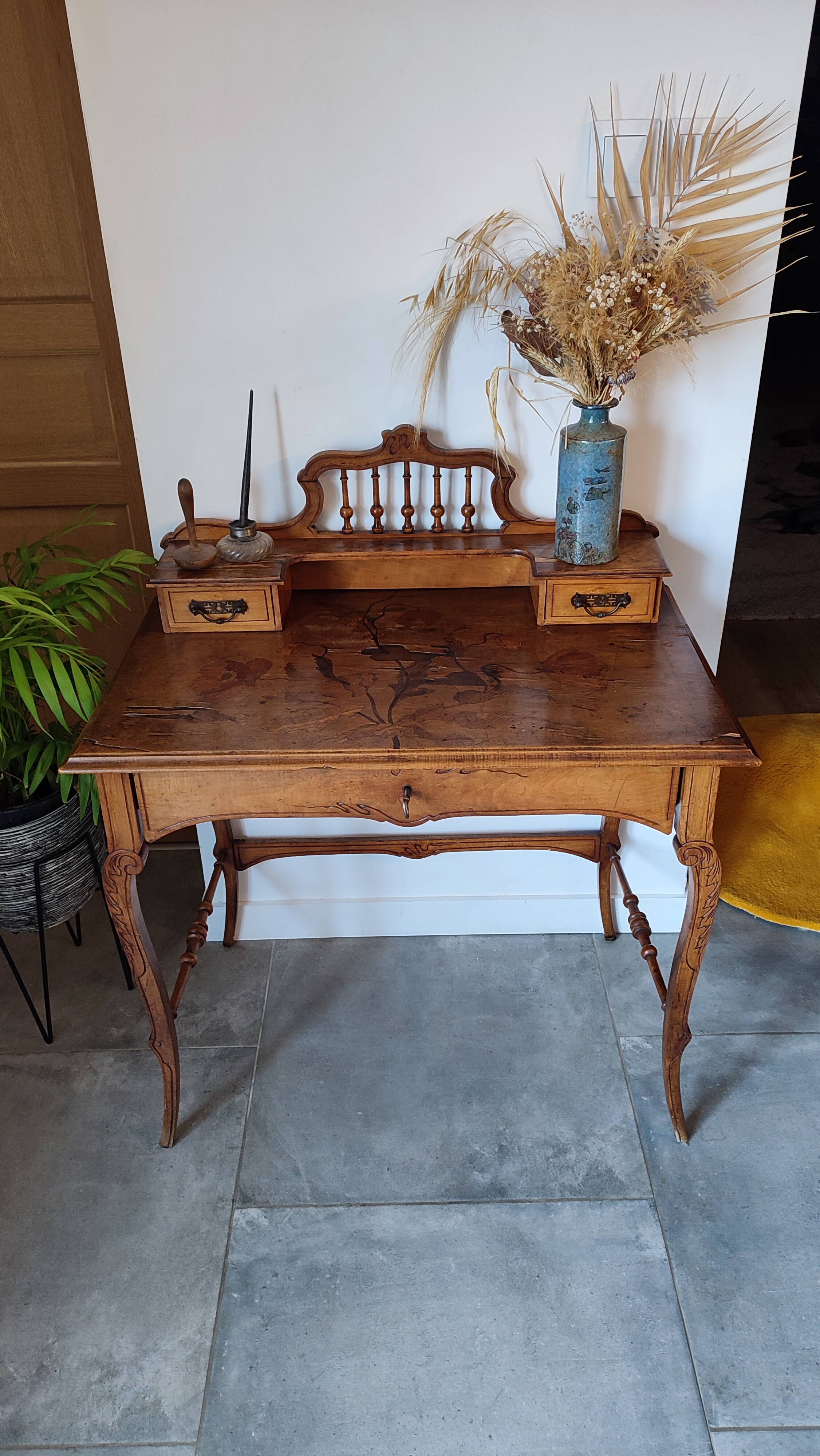 Bureau ancien art nouveau XIXe siècle