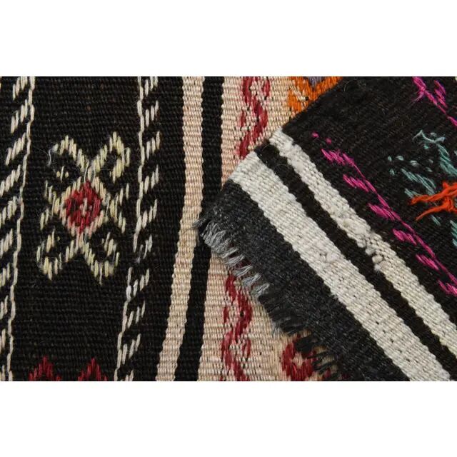 1970s vintage Turkish hand-knotted wool cotton white runner rug 84x259