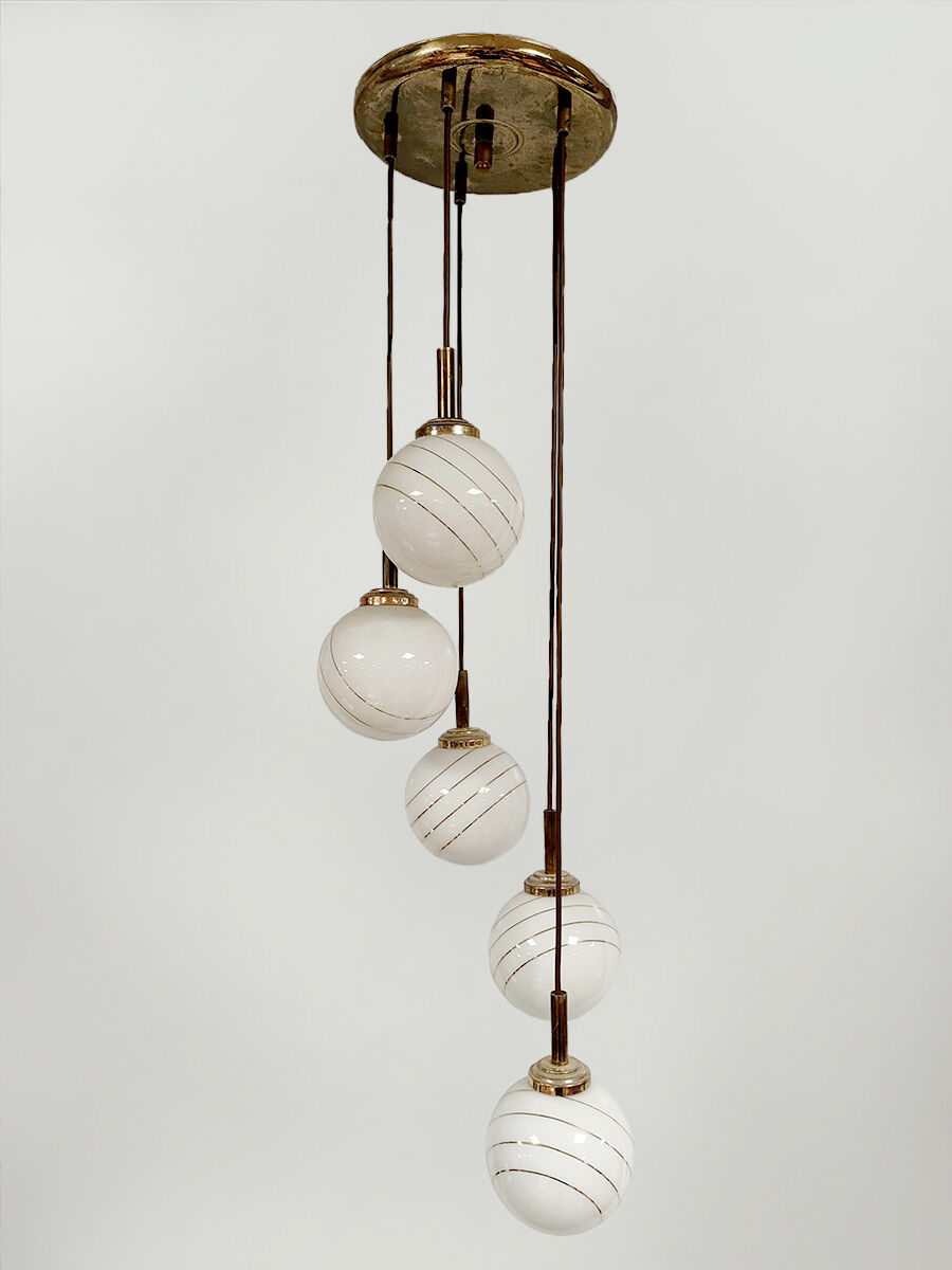 Vintage cascade '70's regency' golden pendant