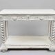 Patinated white console