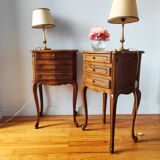 Pair of Louis XVI style bedside tables