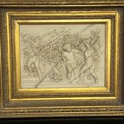 Marble high relief by François Duquesnoy "Putti, garlands and flowers" Paris, 1892