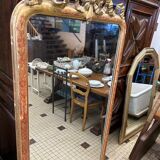 Large antique rectangular mirror