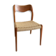 Chair n•71 by Niels Otto Moller in teak and Danish rope