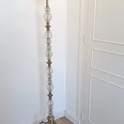 Bronze and glass floor lamp
