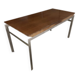 60s wood and metal table, Modernist style