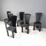 Post modern dining chairs by Pietro costantini, 1980s, set of 6