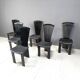 Post modern dining chairs by Pietro costantini, 1980s, set of 6