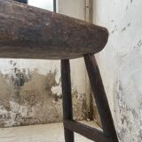 Brutalist solid wood console