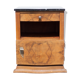 art deco bedside table, art deco nightstand wood and black marble, side table, sofa end
