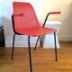 Braided plastic armchair and steel design 50s - 60s