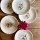Set of 6 vintage soup plates - Pompadour model by Gien