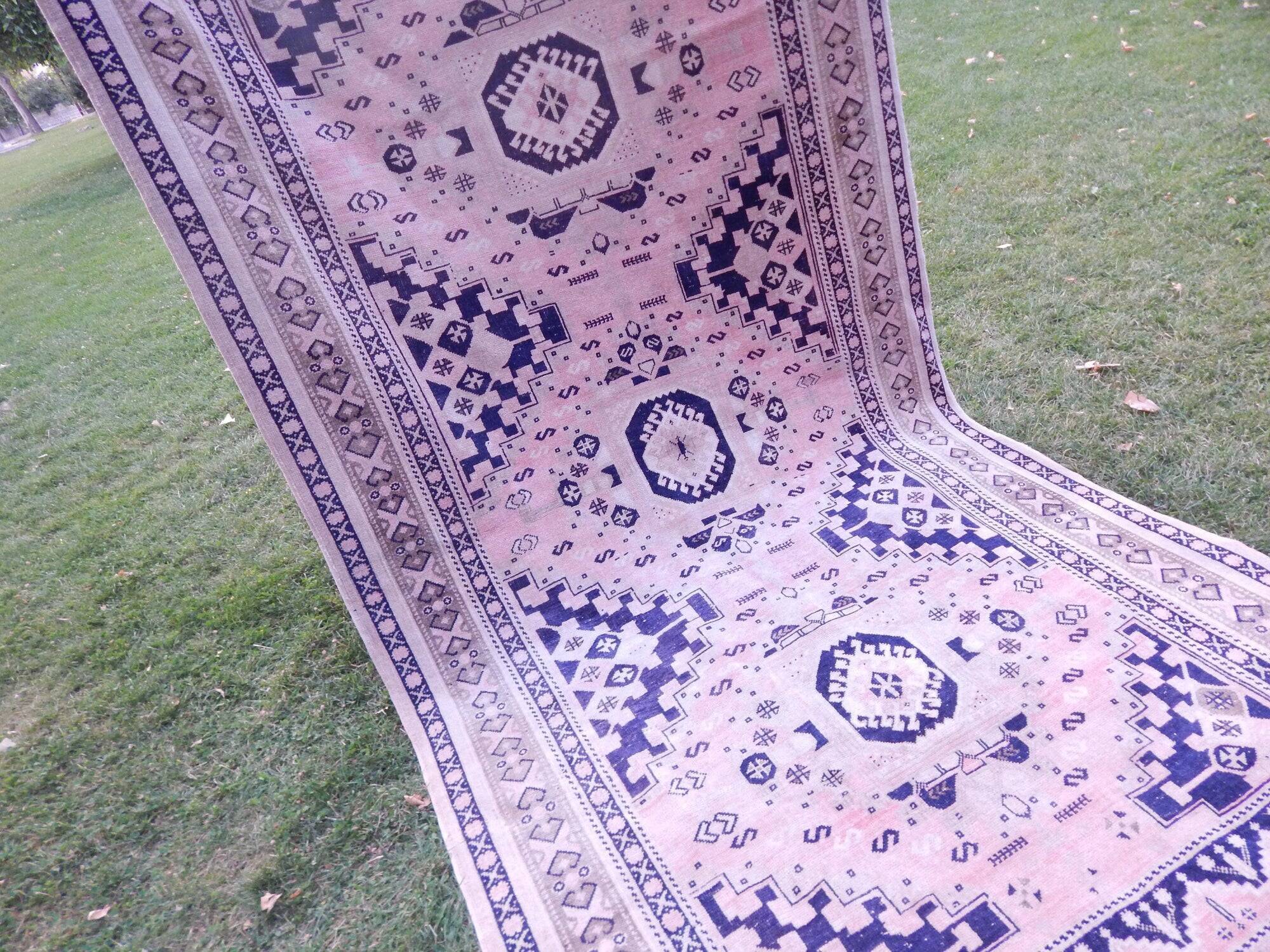 Vintage Turkish rug handmade 162x344 cm