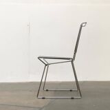 Postmodern vintage metal side chair by Rolf Rahmlow, 1980s