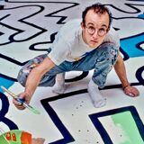 Keith Haring au Palladium - New-York 1985 Photo : Bernard Gotfryd