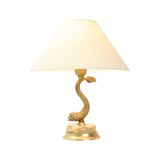 Classic Table Lamp Fish Dolphin Brass Onyx Marble