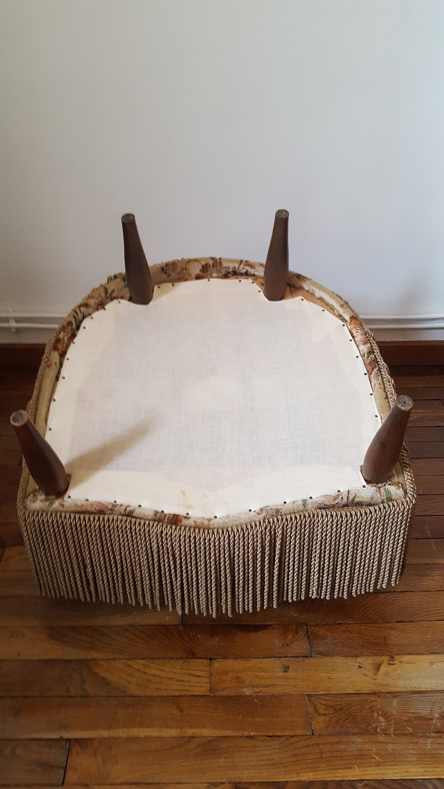 Pair of tapestry pattern Toad chairs