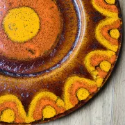Large vintage glazed ceramic dish – Reiner Gehrig for Grünstadt
