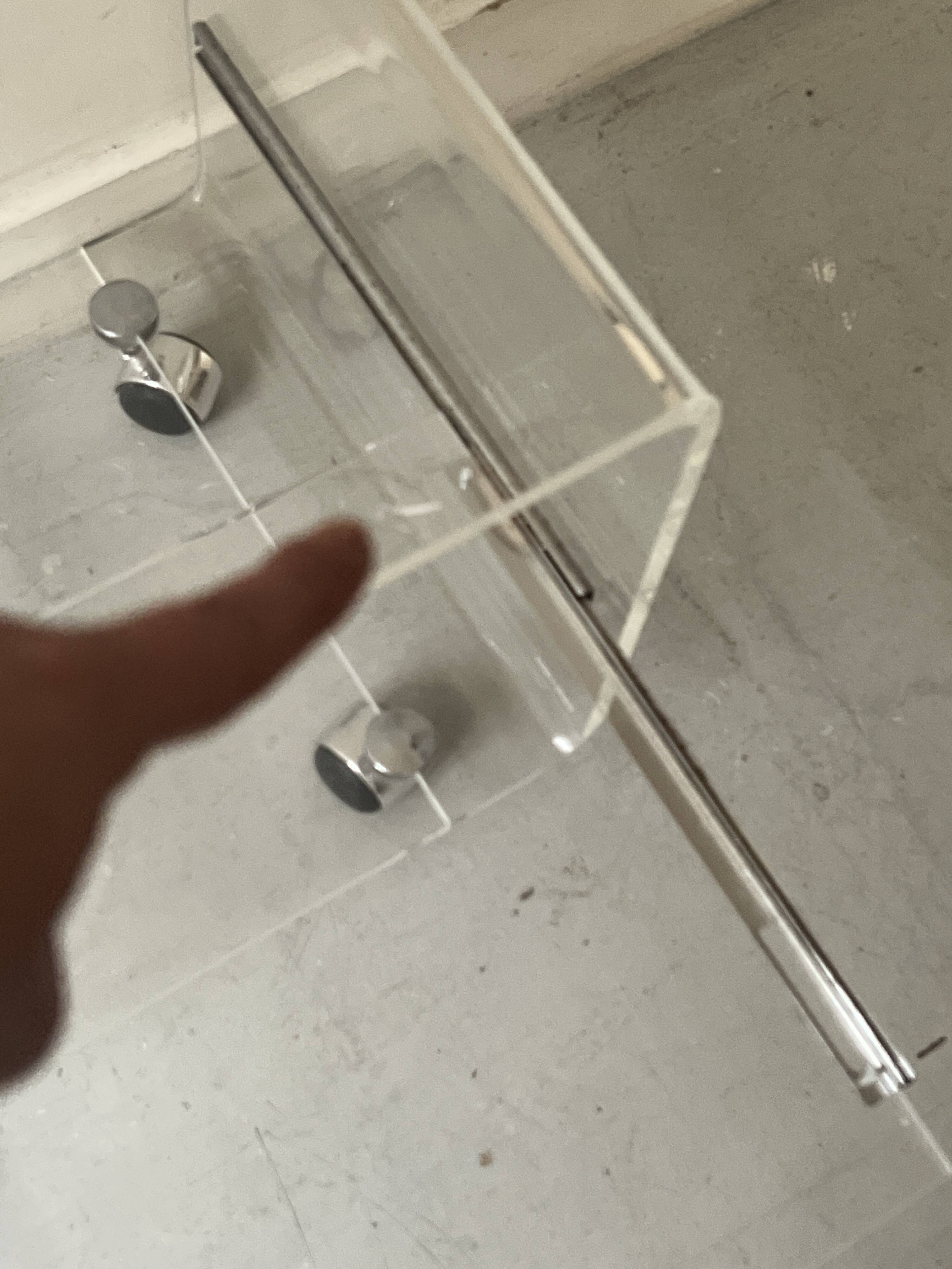 Hi-fi TV unit - coffee table in plexiglass by D. Lange, Roche Bobois 1970