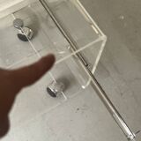 Hi-fi TV unit - coffee table in plexiglass by D. Lange, Roche Bobois 1970