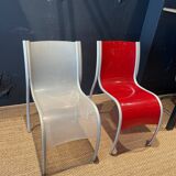 Pair of FPE chairs by Ron Arad for Kartell translucent and