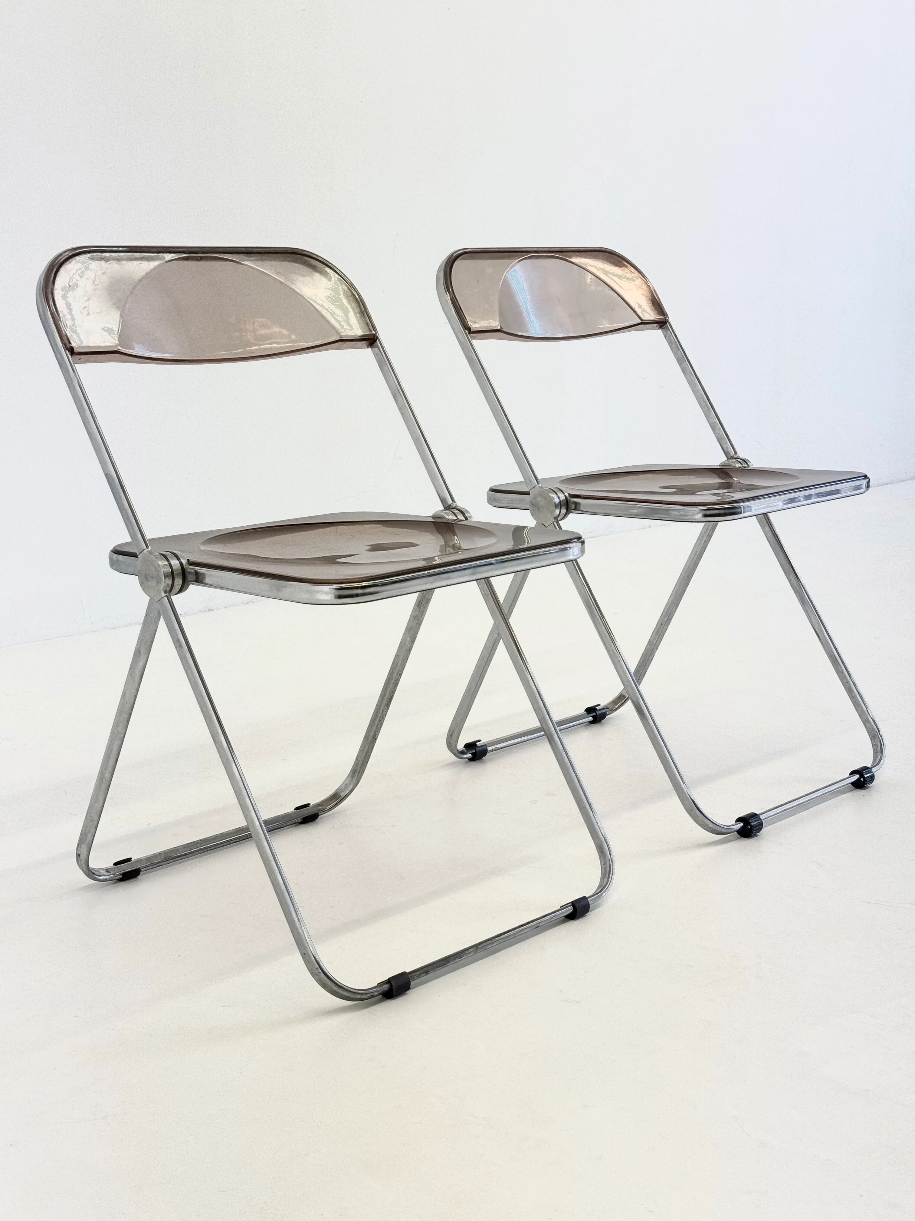 Set of 2 Plia folding chairs for Anonima Castelli by Giancarlo Piretti