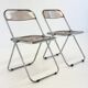 Set of 2 Plia folding chairs for Anonima Castelli by Giancarlo Piretti