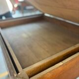 Vintage oak high table / drawing table with deep drawers