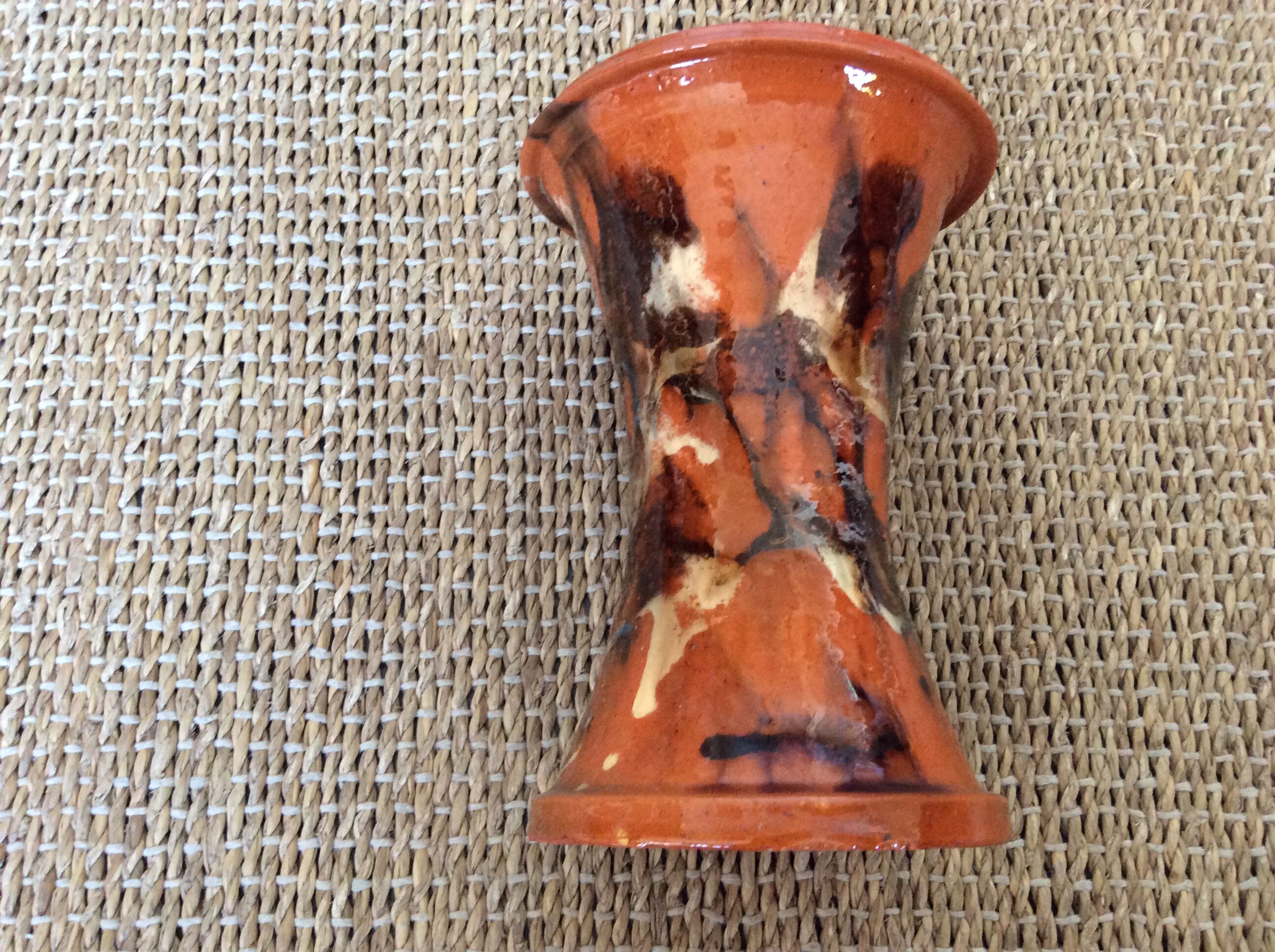 Glazed terracotta vase