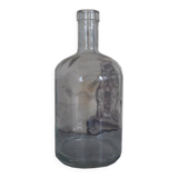 Large vintage transparent glass bottle from the 1950s – Czech decorative piece.