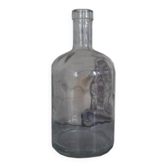 Large vintage transparent glass bottle from the 1950s – Czech decorative piece.